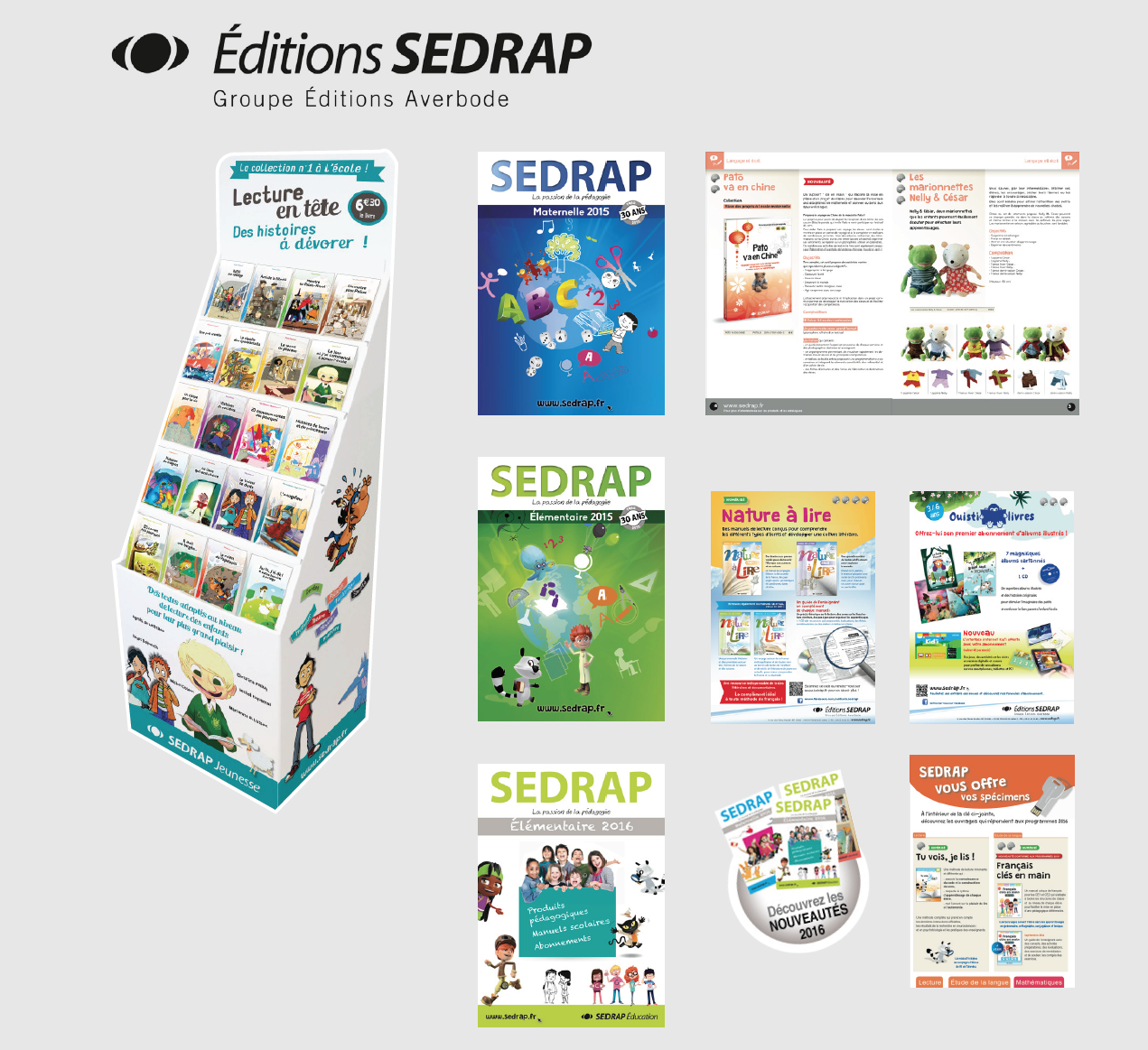 de nombreuses réalisations imprimés pour SEDRAP