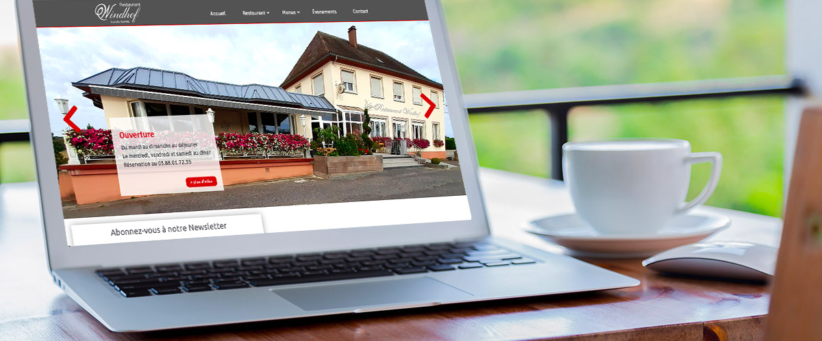 Restaurant Windhof : réalisation du site web 