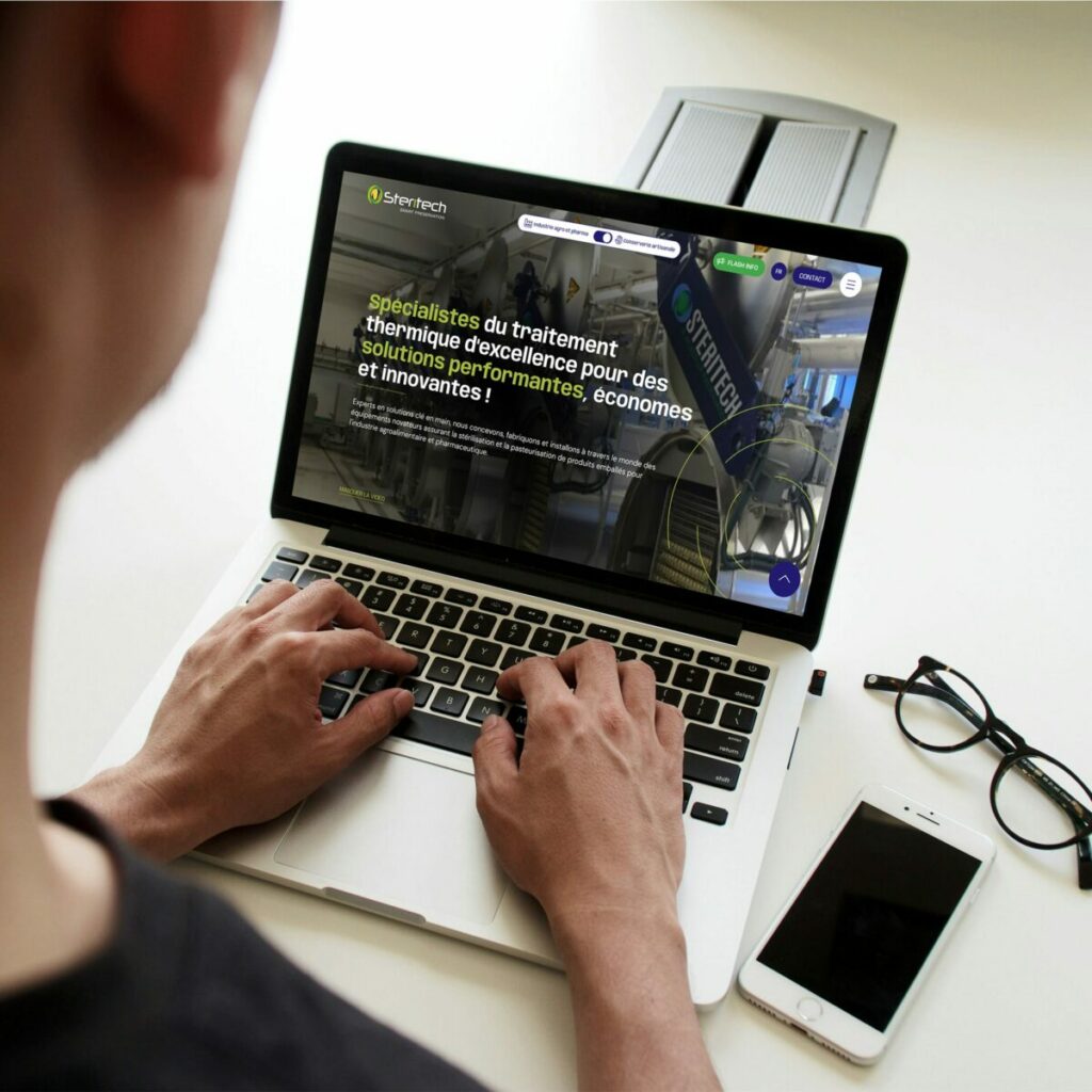 Conception du Site web multilingue de Steritech, une entreprise spécialisée dans la stérilisation industrielle et artisanale